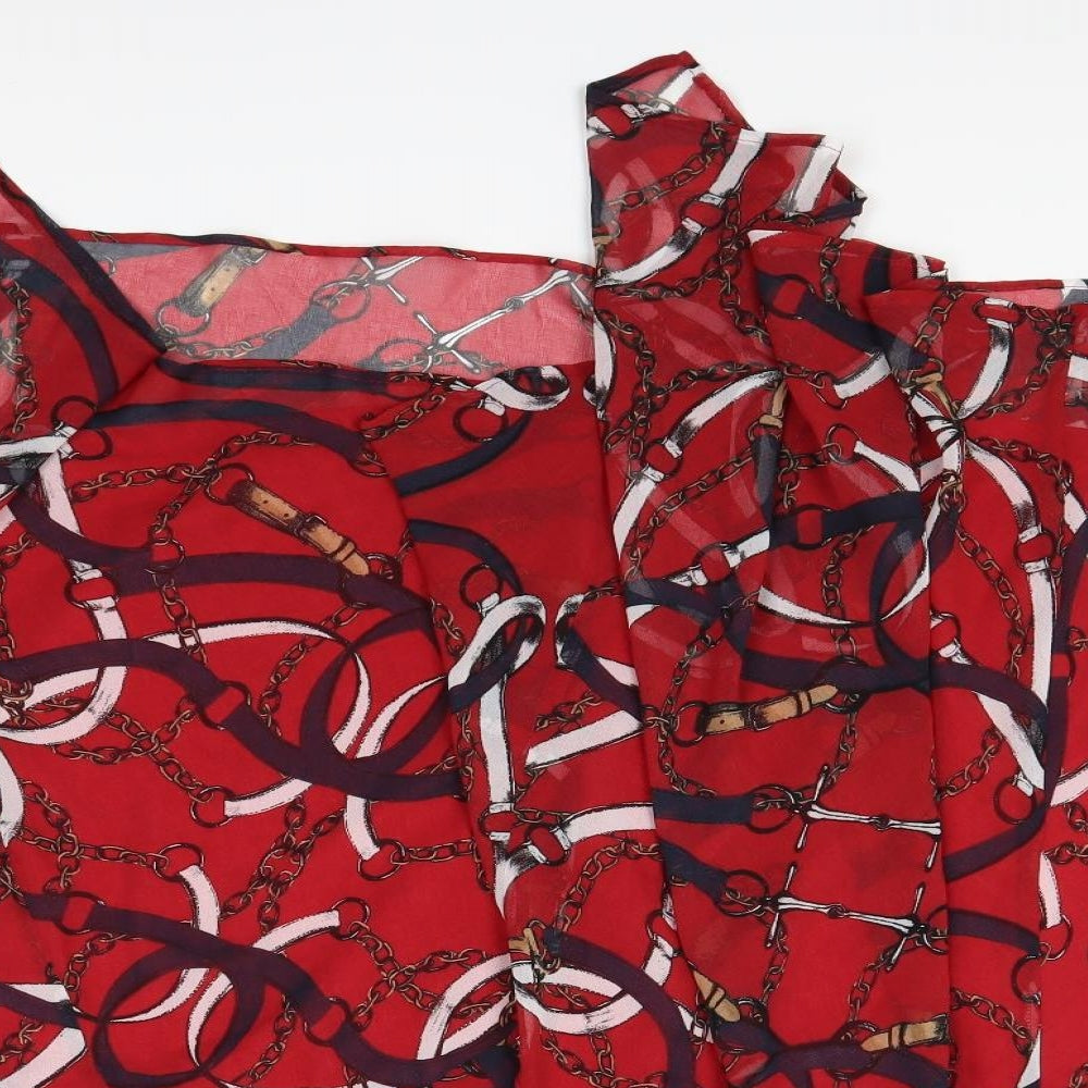 Marks and Spencer Womens Red   Flare Skirt Size 8