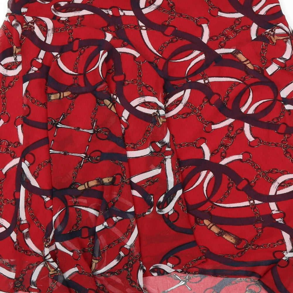 Marks and Spencer Womens Red   Flare Skirt Size 8
