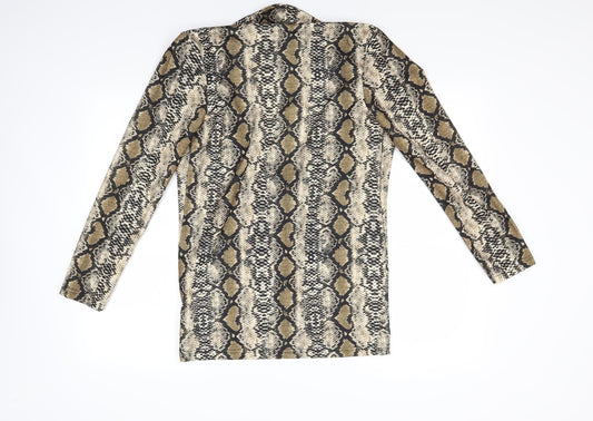 CAMEO ROSE Womens Brown Animal Print  Jacket  Size 8