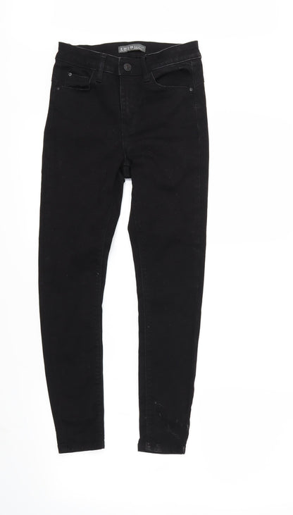 Denim & Co. Womens Black  Denim Skinny Jeans Size 6 L25 in