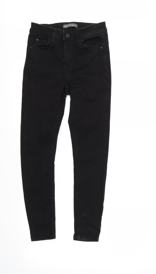 Denim & Co. Womens Black  Denim Skinny Jeans Size 6 L25 in