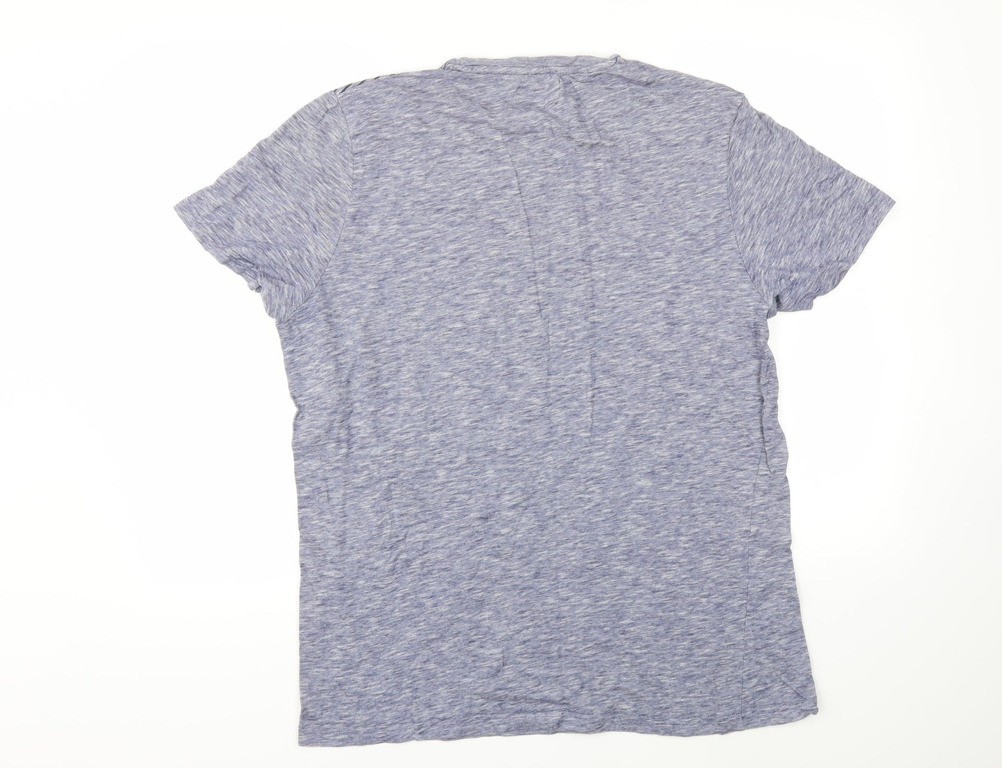 Preworn Mens Blue Striped   T-Shirt Size XL