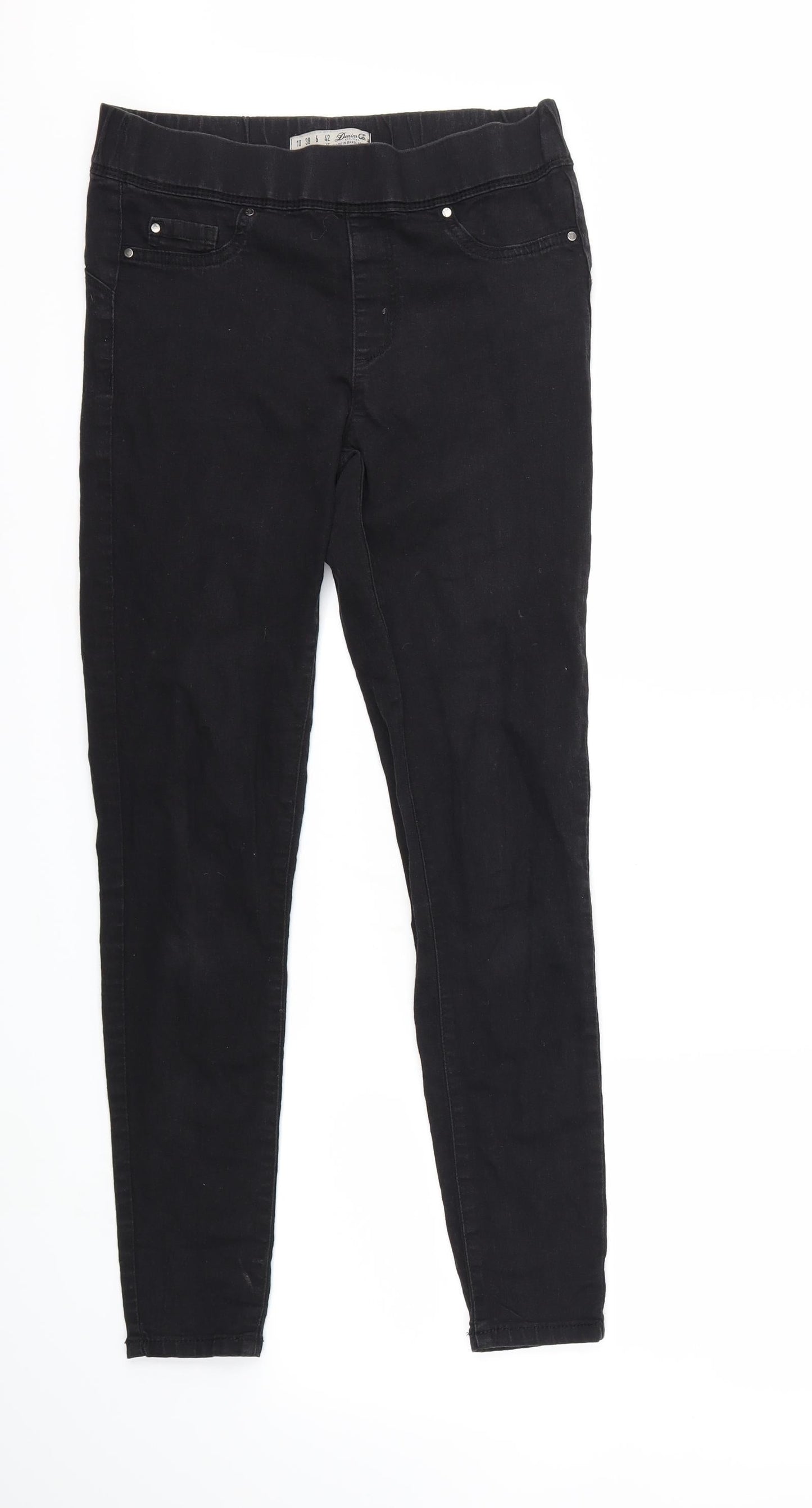 Denim & Co. Womens Black  Denim Skinny Jeans Size 10 L28 in