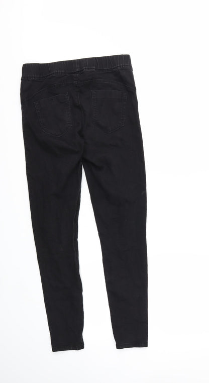 Denim & Co. Womens Black  Denim Skinny Jeans Size 10 L28 in