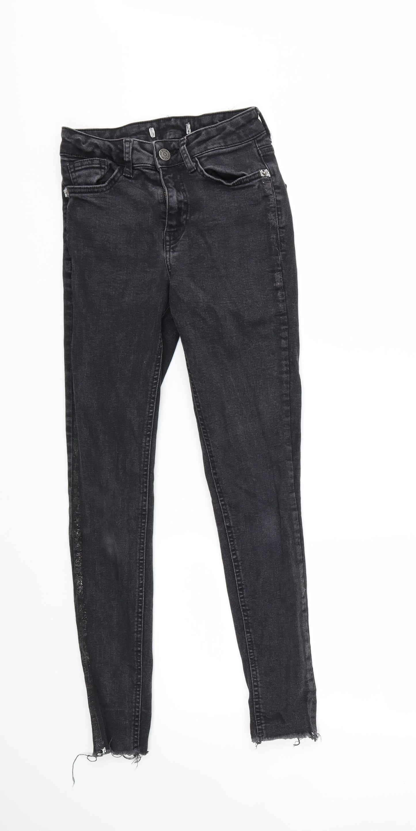 Denim & Co. Womens Black  Denim Skinny Jeans Size 6 L26 in