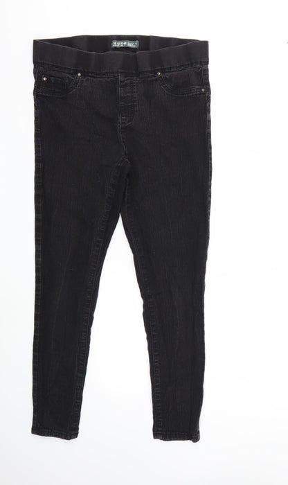 Denim & Co. Womens Black  Denim Skinny Jeans Size 14 L25 in