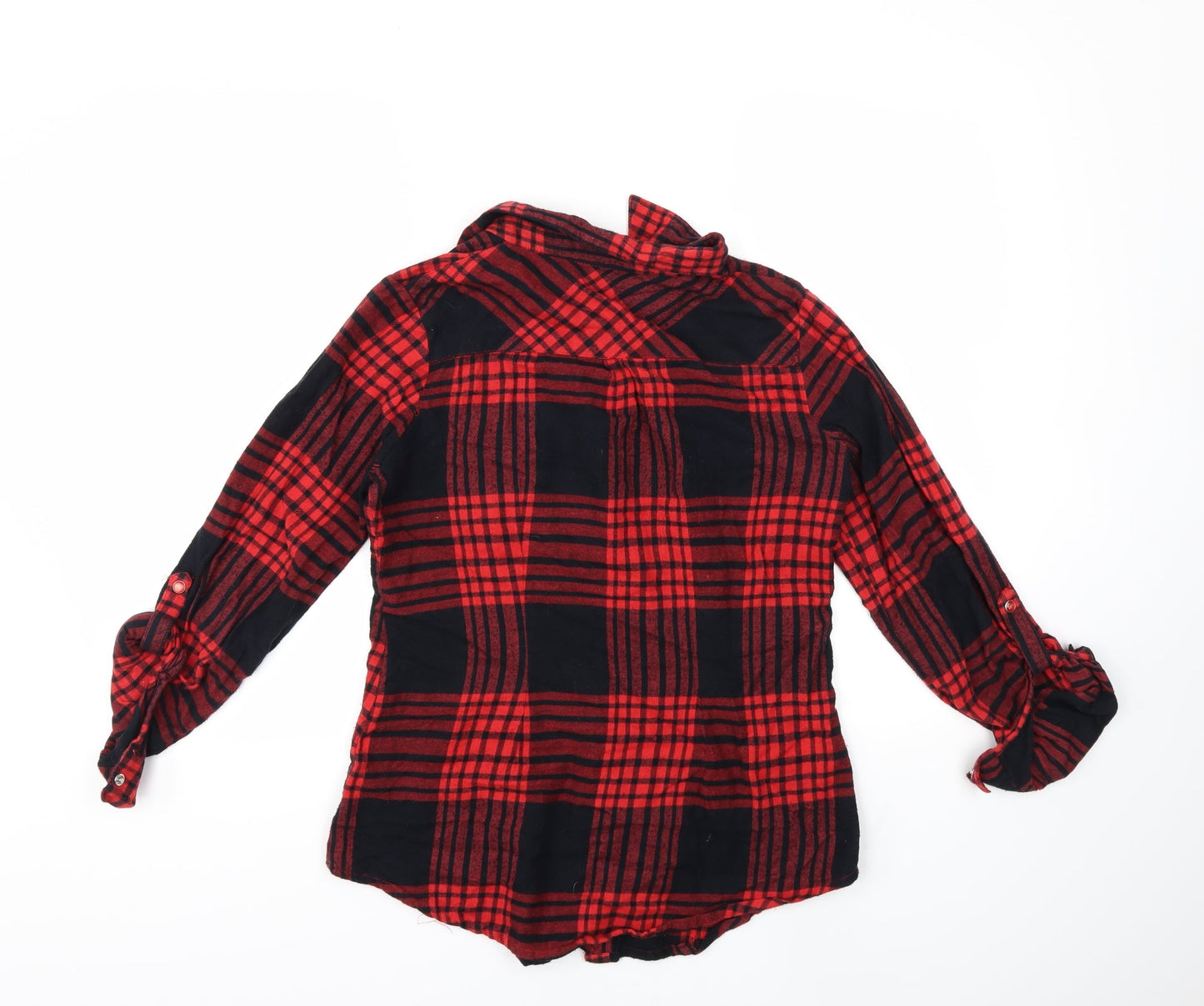 Womens UK Size 8 Select Red Basic Button-Up