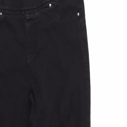 Denim & Co. Womens Black  Denim Jegging Jeans Size 14 L23 in