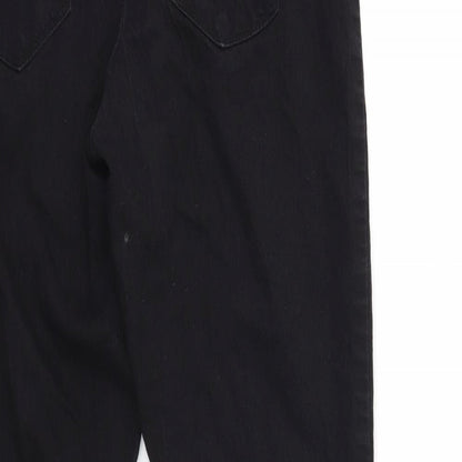 Denim & Co. Womens Black  Denim Jegging Jeans Size 14 L23 in