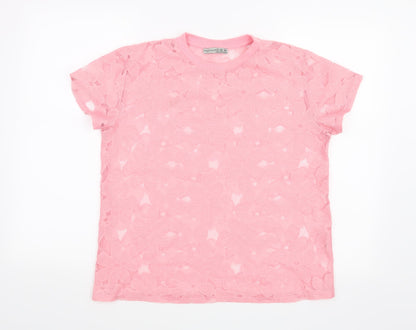 Atmosphere Womens Pink Floral  Basic Blouse Size 10