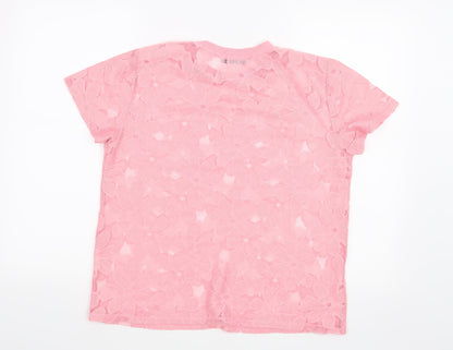 Atmosphere Womens Pink Floral  Basic Blouse Size 10