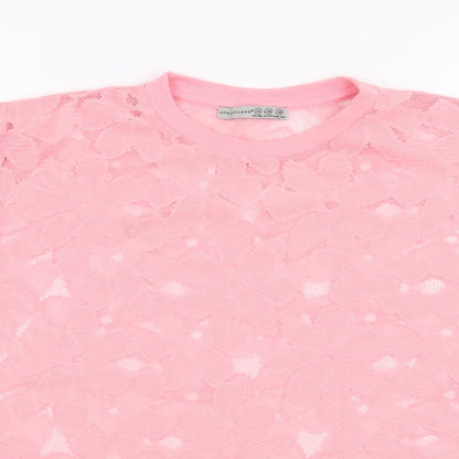 Atmosphere Womens Pink Floral  Basic Blouse Size 10
