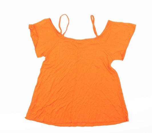 Peacocks Womens Orange   Basic T-Shirt Size 10