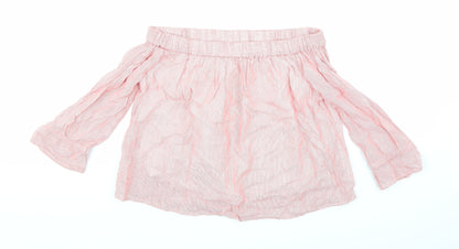 Jack Wills Womens Red Striped  Basic Blouse Size 8