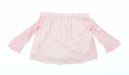 Jack Wills Womens Red Striped  Basic Blouse Size 8