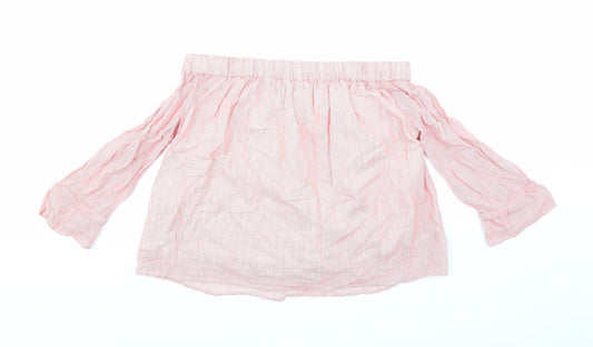 Jack Wills Womens Red Striped  Basic Blouse Size 8