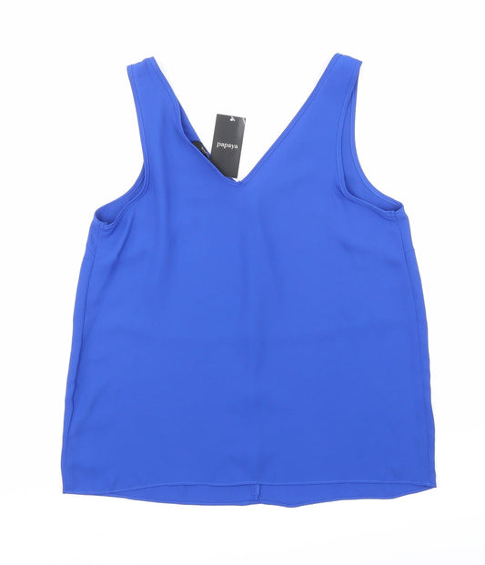 Papaya Womens Blue   Basic Tank Size 8