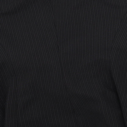 Papaya Womens Black Striped  Jacket Suit Jacket Size 16