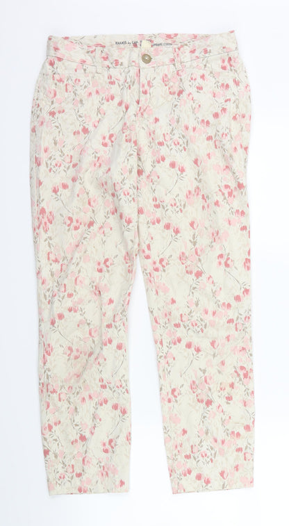 Gap Womens Beige Floral  Capri Trousers Size 4 L26 in