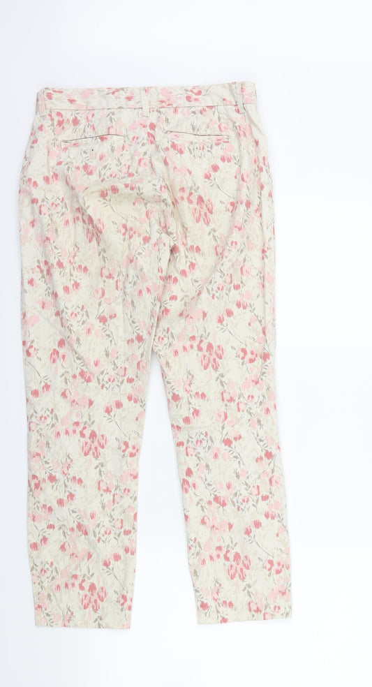 Gap Womens Beige Floral  Capri Trousers Size 4 L26 in