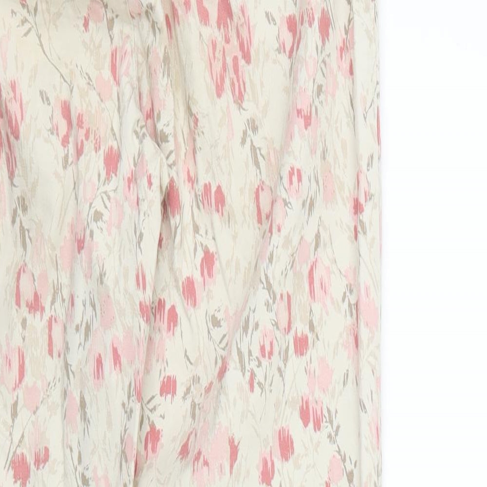 Gap Womens Beige Floral  Capri Trousers Size 4 L26 in
