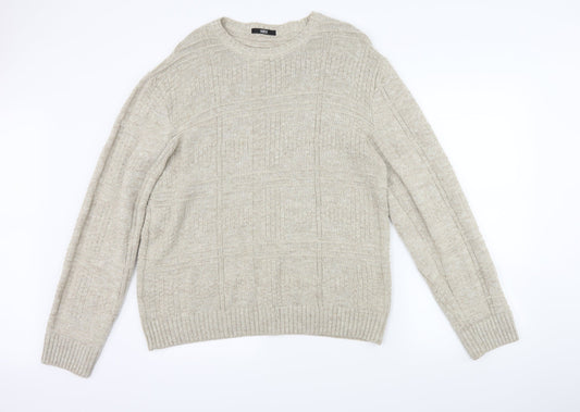 Marks and Spencer Mens Beige   Pullover Jumper Size L
