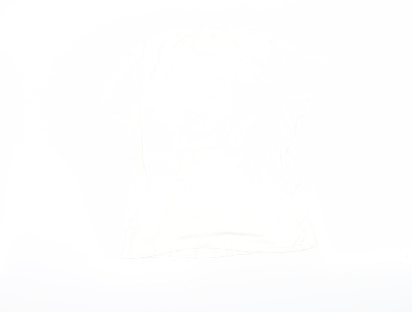 Bonmarché Womens White Floral  Basic T-Shirt Size M