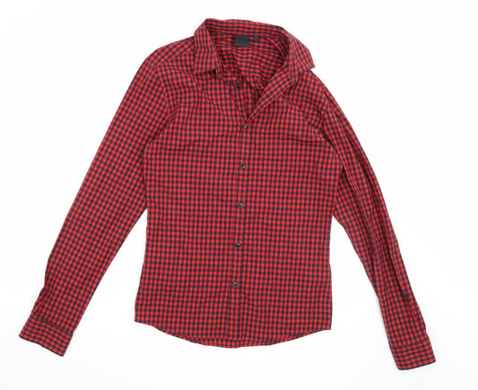 ASOS Mens Red Check   Button-Up Size S