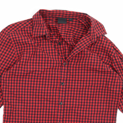 ASOS Mens Red Check   Button-Up Size S