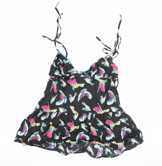 George Womens Black Floral  Camisole Tank Size 14