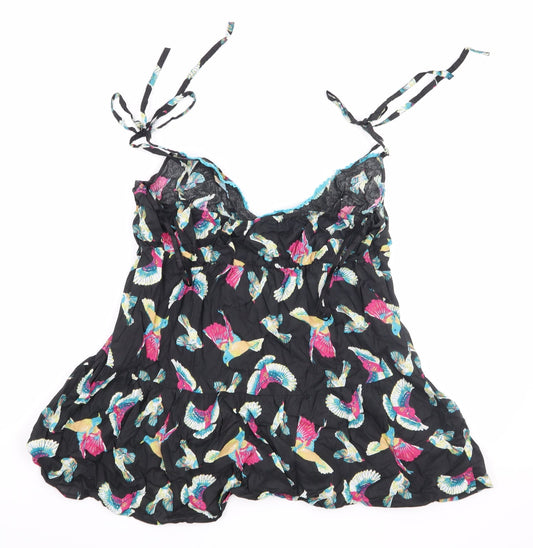 George Womens Black Floral  Camisole Tank Size 14