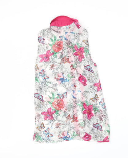 Atmosphere Womens White Floral  Basic Button-Up Size 6