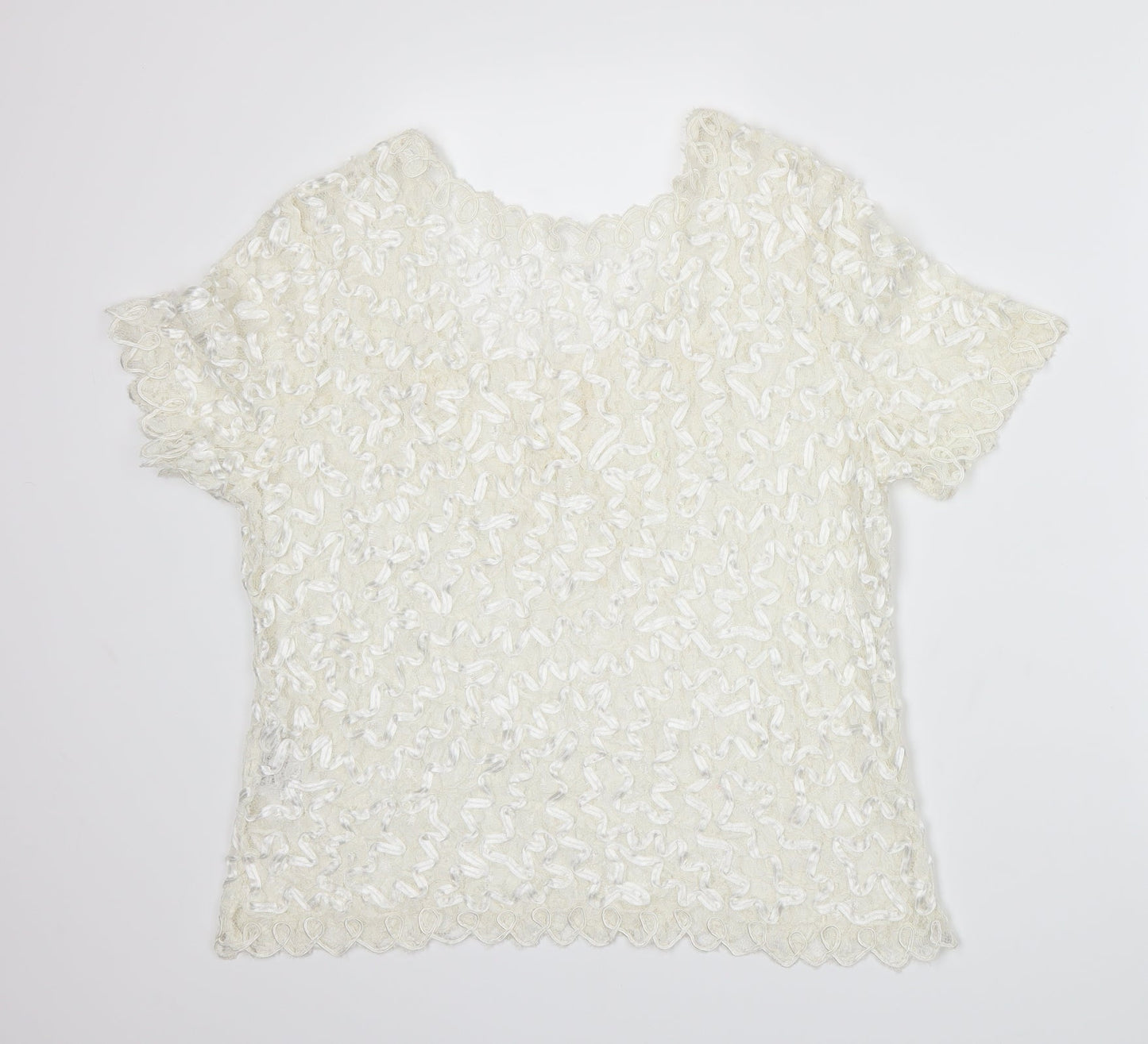 EWM Womens White   Basic T-Shirt Size 14