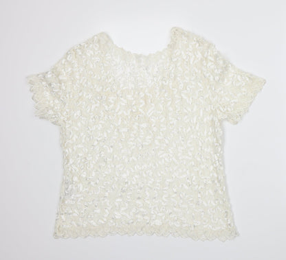 EWM Womens White   Basic T-Shirt Size 14