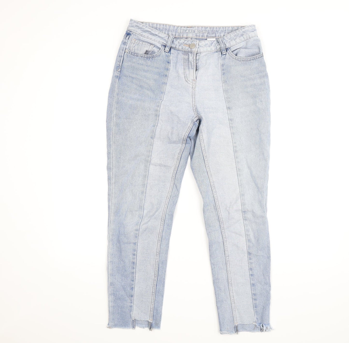 NEXT Womens Blue  Denim Straight Jeans Size 8 L25 in - Relaxed