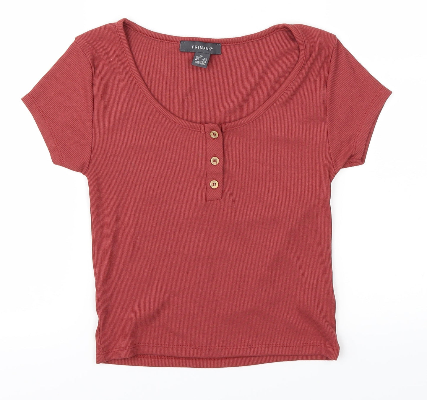 Primark Womens Red   Basic T-Shirt Size 2XS