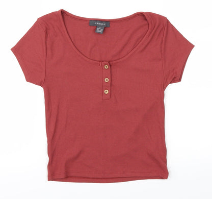 Primark Womens Red   Basic T-Shirt Size 2XS