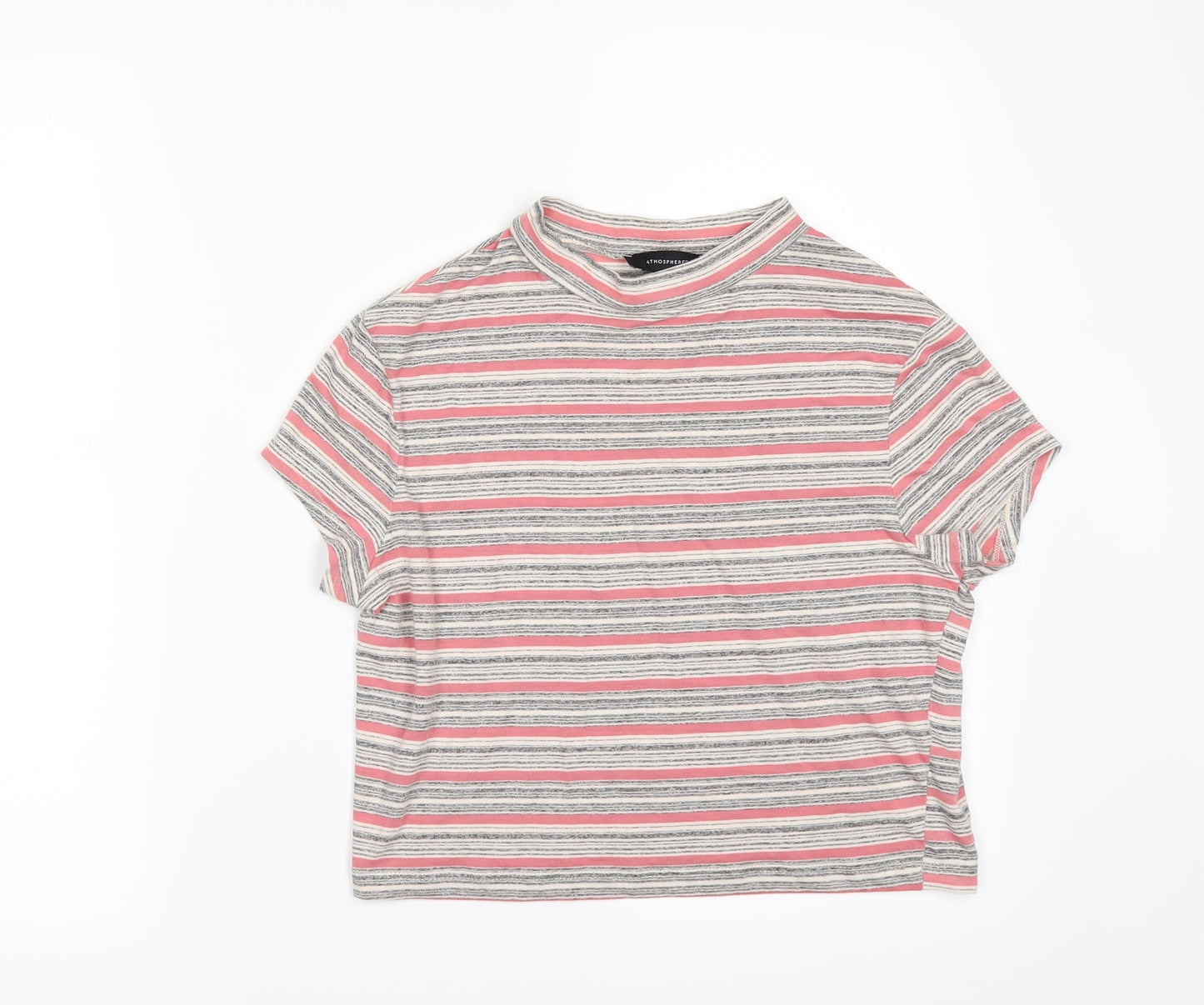 Primark Womens Pink Striped  Basic T-Shirt Size 12