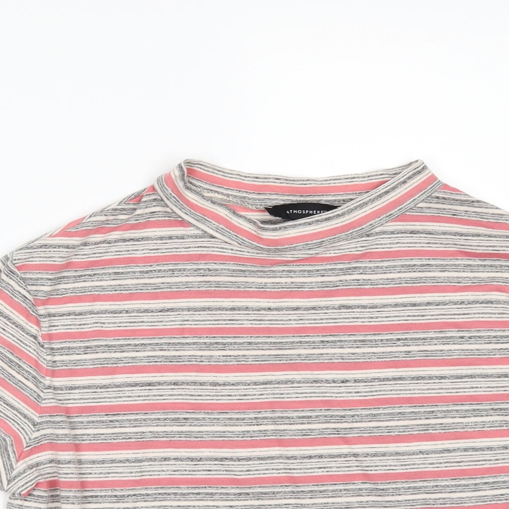Primark Womens Pink Striped  Basic T-Shirt Size 12