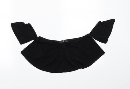 Missguided Womens Black   Cropped T-Shirt Size 8