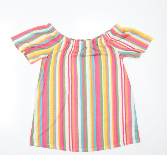 Papaya Womens Multicoloured Striped  Tunic Blouse Size 12