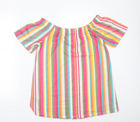 Papaya Womens Multicoloured Striped  Tunic Blouse Size 12