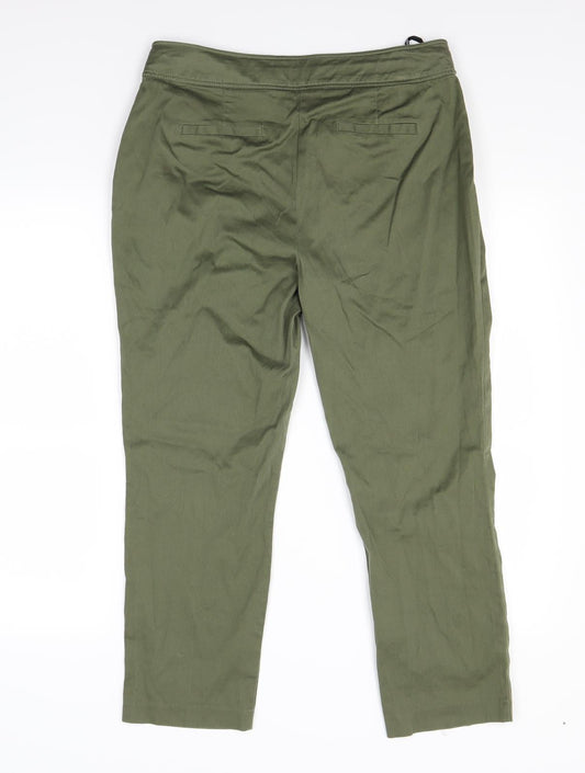 Womens UK Size 12 Dorothy Perkins Regular Fit Capri Green Trousers