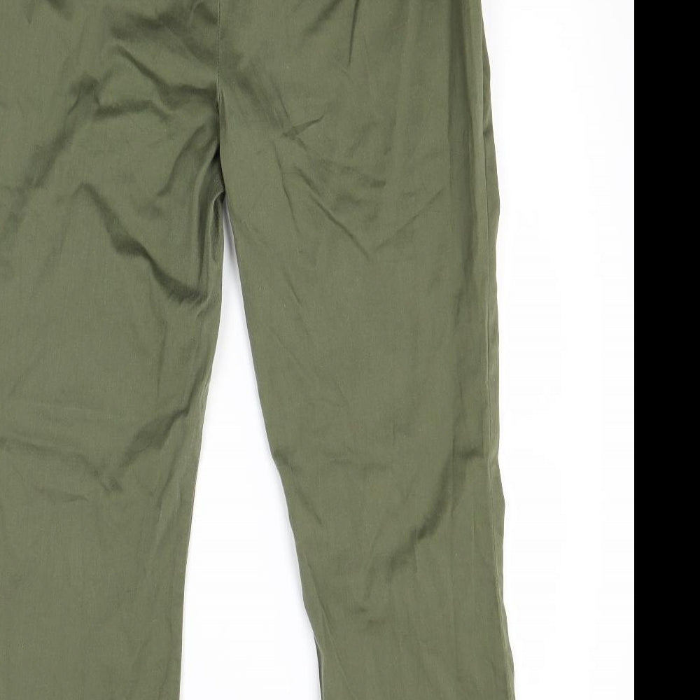 Womens UK Size 12 Dorothy Perkins Regular Fit Capri Green Trousers
