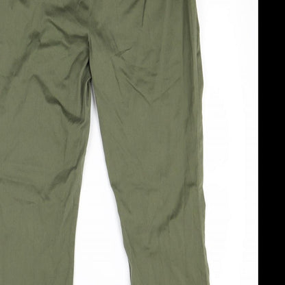Womens UK Size 12 Dorothy Perkins Regular Fit Capri Green Trousers