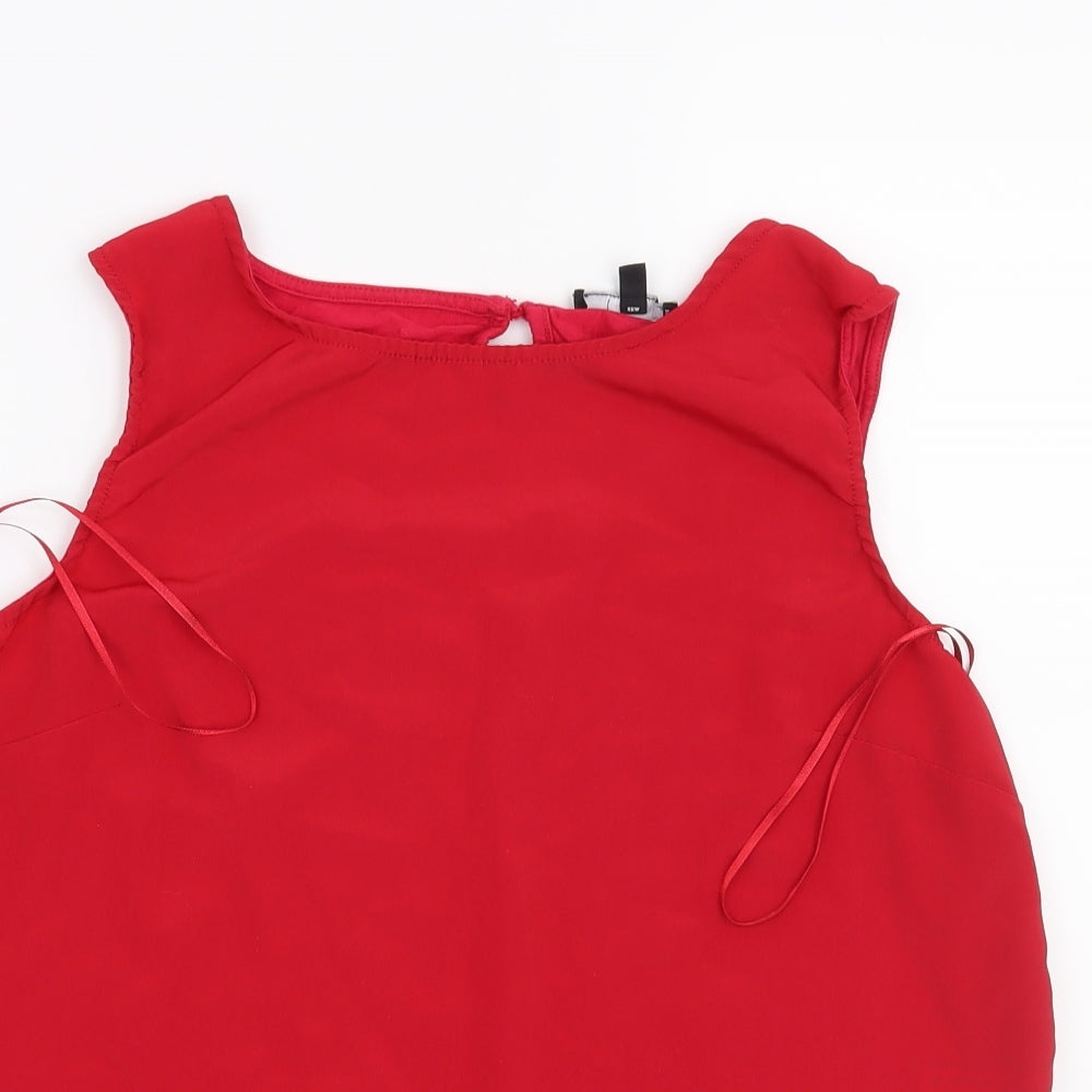 Papaya Womens Red   Basic Blouse Size 12