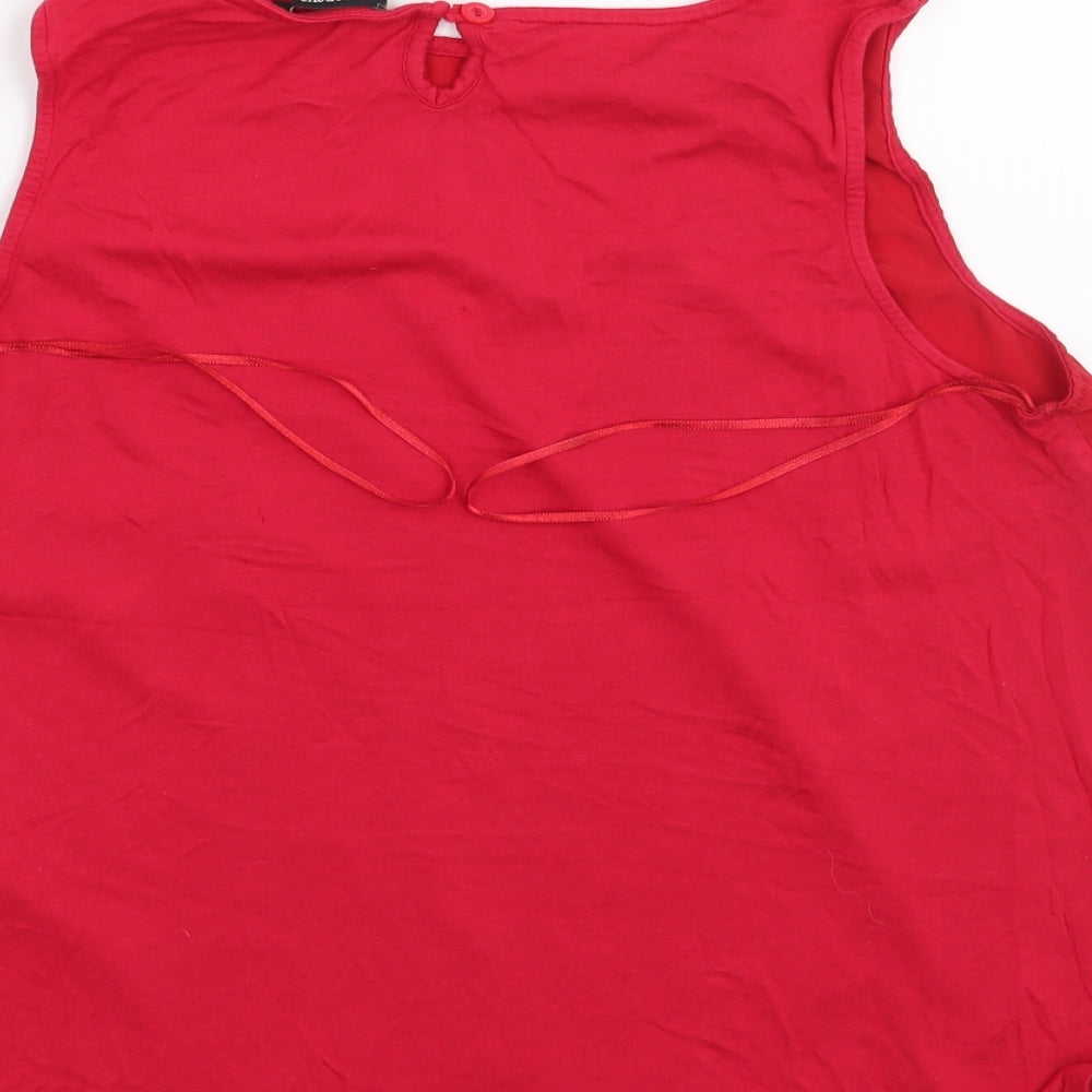 Papaya Womens Red   Basic Blouse Size 12