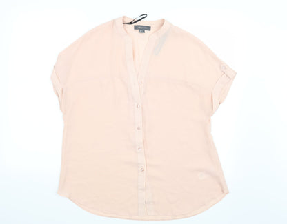 Primark Womens Pink   Basic Button-Up Size 10