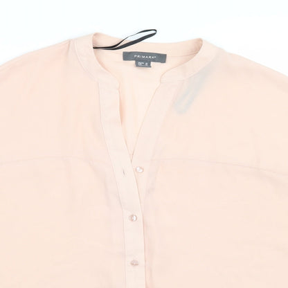 Primark Womens Pink   Basic Button-Up Size 10