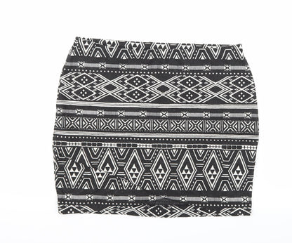 H&M Womens Black   A-Line Skirt Size L